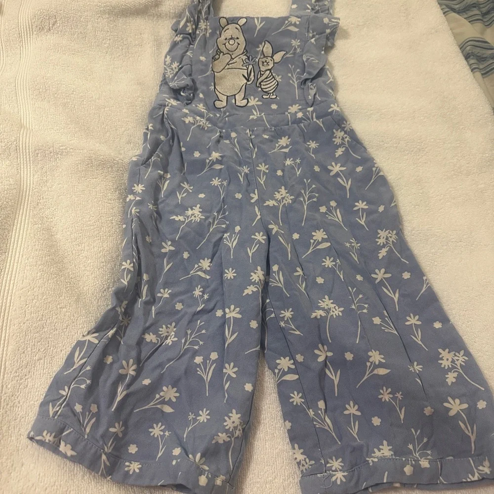Boxlunch Disney toddler girls Winnie the Pooh floral romper size 4T - Picture 1 of 4